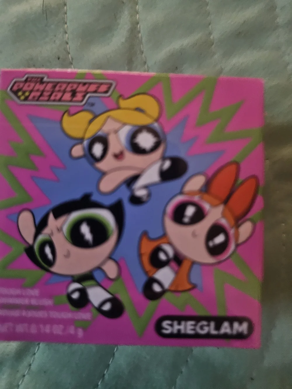 Cartoon Network Powerpuff Girls Pink & Green Shimmer Compact